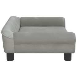 Canapé pour enfants gris clair 70x45x26 cm velours 
