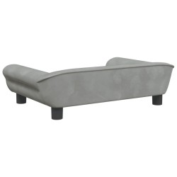Canapé pour enfants gris clair 70x45x26 cm velours 