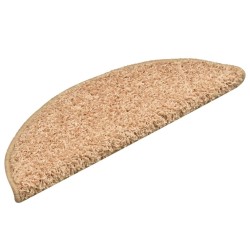 Tapis de marches d'escalier 15 pcs Doré 56x17x3 cm 