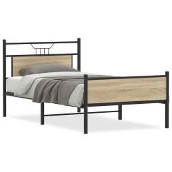 Cadre de lit sans matelas chêne sonoma 100x190 cm 