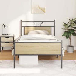 Cadre de lit sans matelas chêne sonoma 100x190 cm 