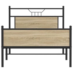 Cadre de lit sans matelas chêne sonoma 100x190 cm 