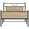 Cadre de lit sans matelas chêne sonoma 100x190 cm 