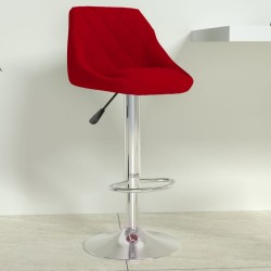 Tabouret de bar Rouge bordeaux Velours 