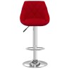 Tabouret de bar Rouge bordeaux Velours 