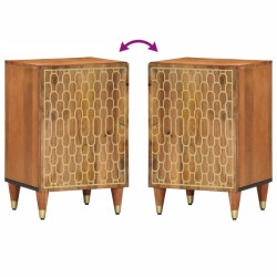 Armoire de salle de bain 38x33x58 cm bois massif de manguier 