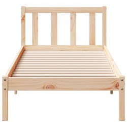 Cadre de lit extra long sans matelas 100x220 cm bois massif pin 