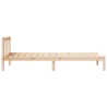 Cadre de lit extra long sans matelas 100x220 cm bois massif pin 