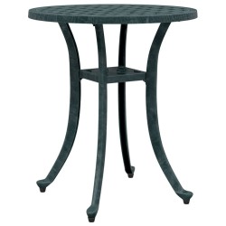 Table de jardin vert Ø48x53 cm aluminium coulé 