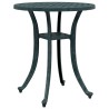Table de jardin vert Ø48x53 cm aluminium coulé 