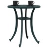 Table de jardin vert Ø48x53 cm aluminium coulé 