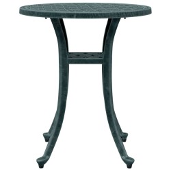 Table de jardin vert Ø48x53 cm aluminium coulé 
