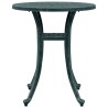 Table de jardin vert Ø48x53 cm aluminium coulé 