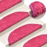 Tapis de marches d'escalier 15 pcs Rose 56x17x3 cm 