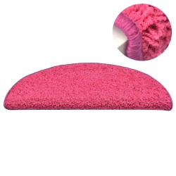 Tapis de marches d'escalier 15 pcs Rose 56x17x3 cm 