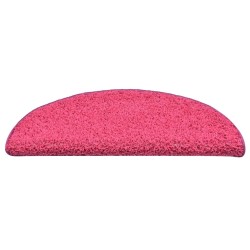 Tapis de marches d'escalier 15 pcs Rose 56x17x3 cm 