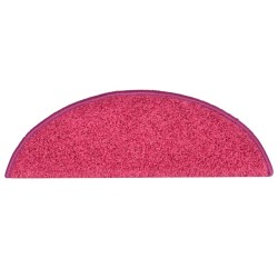 Tapis de marches d'escalier 15 pcs Rose 56x17x3 cm 