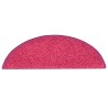 Tapis de marches d'escalier 15 pcs Rose 56x17x3 cm 