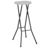 Tabourets de bar pliables lot de 2 PEHD et acier Blanc 