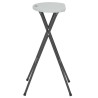 Tabourets de bar pliables lot de 2 PEHD et acier Blanc 
