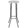 Tabourets de bar pliables lot de 2 PEHD et acier Blanc 