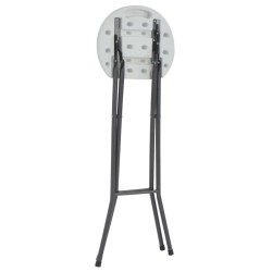 Tabourets de bar pliables lot de 2 PEHD et acier Blanc 