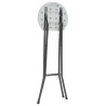 Tabourets de bar pliables lot de 2 PEHD et acier Blanc 