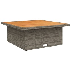 Ensemble à manger de jardin et coussins 2 pcs gris rotin 