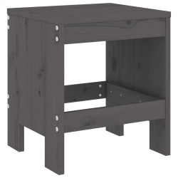 Ensemble à manger de jardin 5pcs gris bois massif de pin 