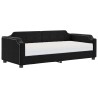 Lit de jour avec matelas noir 80x200 cm tissu 