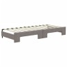 Lit de jour avec gigogne et tiroirs sans matelas taupe 80x200cm 