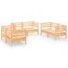 Salon de jardin 6 pcs Bois de pin massif 
