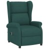 Fauteuil inclinable électrique à oreilles vert foncé tissu 
