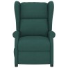Fauteuil inclinable électrique à oreilles vert foncé tissu 
