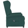 Fauteuil inclinable électrique à oreilles vert foncé tissu 