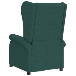 Fauteuil inclinable électrique à oreilles vert foncé tissu 