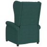 Fauteuil inclinable électrique à oreilles vert foncé tissu 