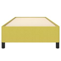 Cadre de lit sans matelas vert 100x200 cm tissu 