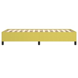 Cadre de lit sans matelas vert 100x200 cm tissu 