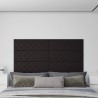 Panneaux muraux 12 pcs Noir 90x30 cm Similicuir 3,24 m² 