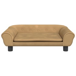 Canapé pour enfants marron 70x45x26 cm velours 