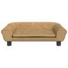 Canapé pour enfants marron 70x45x26 cm velours 