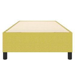 Cadre de lit sans matelas vert 100x200 cm tissu 