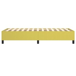 Cadre de lit sans matelas vert 100x200 cm tissu 