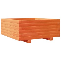 Jardinière cire marron 60x60x26,5 cm bois de pin massif 