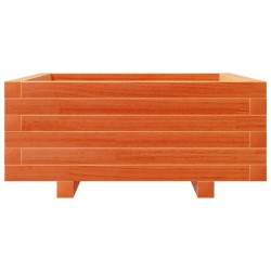 Jardinière cire marron 60x60x26,5 cm bois de pin massif 