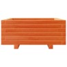 Jardinière cire marron 60x60x26,5 cm bois de pin massif 