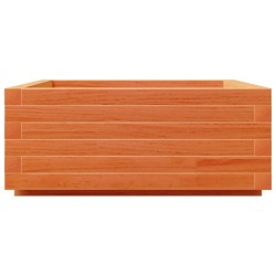 Jardinière cire marron 60x60x26,5 cm bois de pin massif 