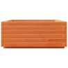 Jardinière cire marron 60x60x26,5 cm bois de pin massif 