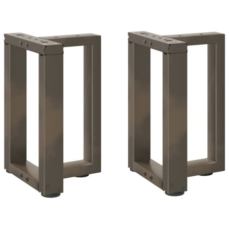 Pieds de table basse en T, 2 pièces, noir, 28 x 25 x (42-43) cm, acier 